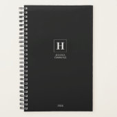 Black Noir Classic Monogram Personal Weekly Planer (Vorderseite)