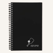 Black Noir Pickleball Paddle & Ball Personal Notizblock (Vorderseite)