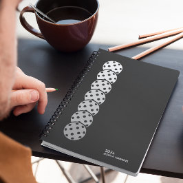 Black Noir Pickleball Personal Weekly Planer