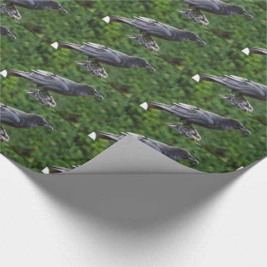 Black Northern Raven Geschenkpapier (Ecke)