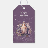 Black Nostalgic luxuriöses Frohe Weihnachten Geschenkanhänger (Rückseite)