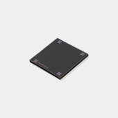 Black Notes with Pink & Purple Tiles Post-it Klebezettel (angewinkelt)