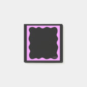 Black Notes with Squiggly Pink Frame  Post-it Klebezettel (Vorderseite)