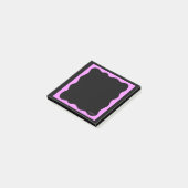 Black Notes with Squiggly Pink Frame  Post-it Klebezettel (angewinkelt)