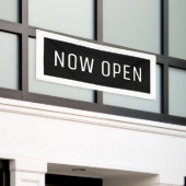 Black Now Open Banner (Äußeres Gebäude)