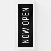 Black Now Open Banner (Vertikal)