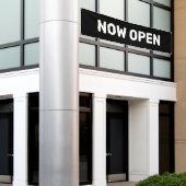 Black Now Open Banner (Äußeres Gebäude)