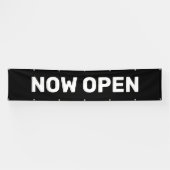 Black Now Open Banner (Horizontal)
