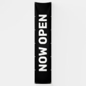 Black Now Open Banner (Vertikal)