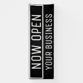 Black Now Open Banner (Vertikal)