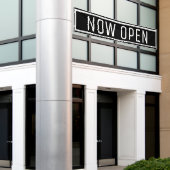 Black Now Open Banner (Äußeres Gebäude)