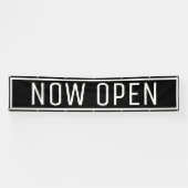 Black Now Open Banner (Horizontal)
