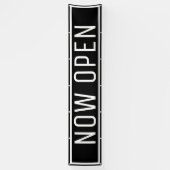 Black Now Open Banner (Vertikal)