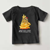 Black #Nuglife Chicken Nugget and Fries Baby T-shirt (Vorderseite)