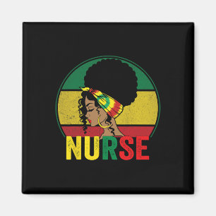 Black Nurse FRAU Afro Melanin Vintage Schwarze Ges Magnet