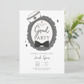 Black Nurse Graduation Party Einladung (Stehend Vorderseite)