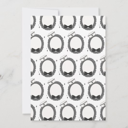 Black Nurse Graduation Party Einladung (Rückseite)