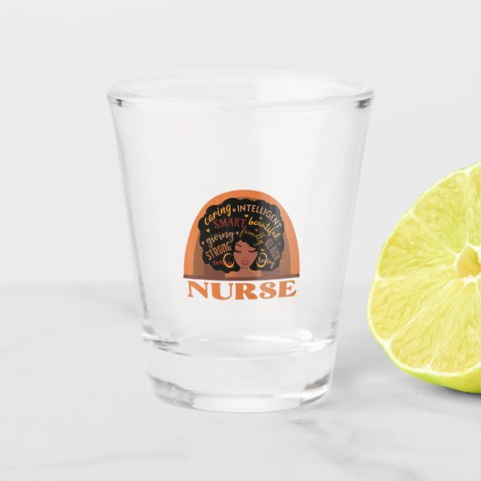 Black Nurse Nursing Design Schnapsglas (Vorderseite)