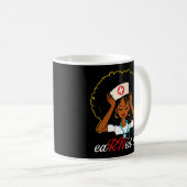 Black Nurse verdiente es RN Nurse Nursing Abschlus Kaffeetasse (VorderseiteRechts)