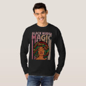 Black Nurses Magic Melanin Pflege Afrikanischen St T-Shirt (Vorne ganz)