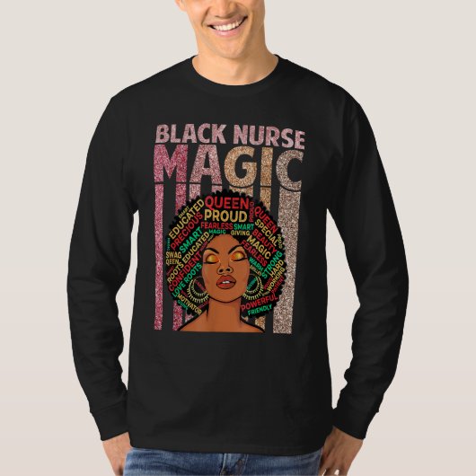 Black Nurses Magic Melanin Pflege Afrikanischen St T-Shirt (Vorderseite)