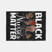 Black Nurses Problem - African American Afro Nurse Fleecedecke (Vorderseite (Horizontal))