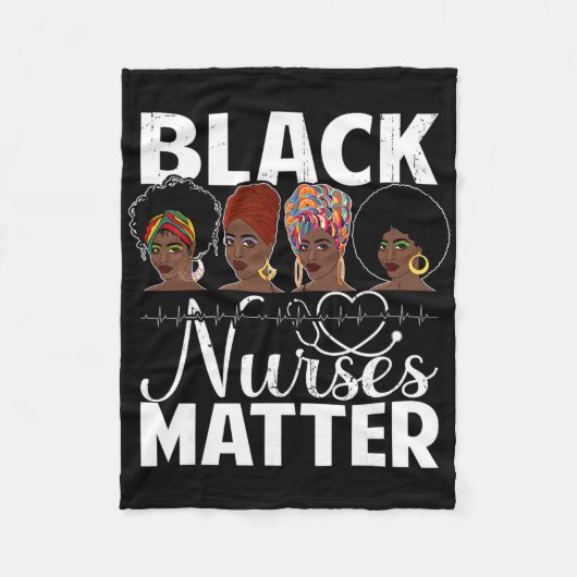 Black Nurses Problem - African American Afro Nurse Fleecedecke (Vorderseite)