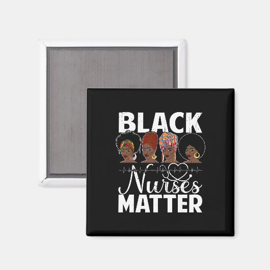 Black Nurses Problem - African American Afro Nurse Magnet (Vorderseite/Rückseite)