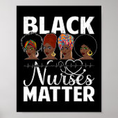 Black Nurses Problem - African American Afro Nurse Poster (Vorne)