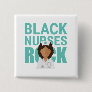 Black Nurses Rock Doctor Medical Health Karo Button