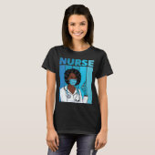 Black Nurve Uniform Face Masask Afro African Black T-Shirt (Vorne ganz)