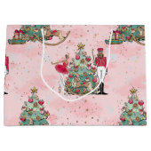 Black Nutcracker Ballet Weihnachtsschale Große Geschenktüte (Vorderseite)
