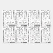 Black Nutcracker Christmas Wrapping Paper Geschenkpapier Set (Vorderseite)