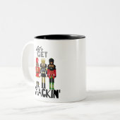 Black Nutcracker "Crackin" Geschenk Zweifarbige Tasse (Vorderseite Links)