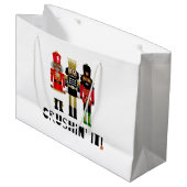 Black Nutcracker "Crushin' It" Geschenktasche Große Geschenktüte (Vorderseite Schrägansicht)