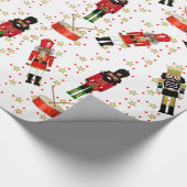 Black Nutcracker Holiday Geschenk Wraps Geschenkpapier (Ecke)