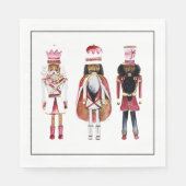 Black Nutcracker Paper Napkin Serviette (Vorderseite)