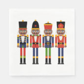 Black Nutcracker Paper Napkin Serviette (Vorderseite)
