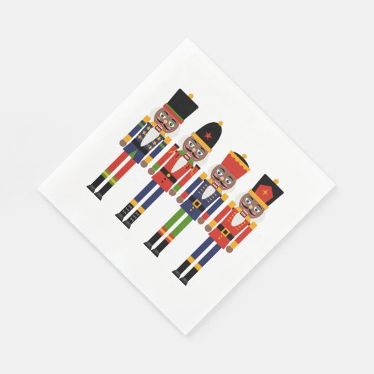 Black Nutcracker Paper Napkin Serviette (Ecke)