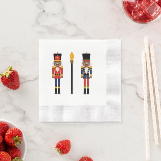 Black Nutcracker Paper Napkin Serviette (Beispiel)
