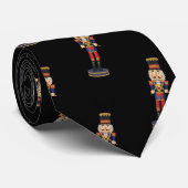 Black Nutcracker Red Soldier Christmas Krawatte (Gerollt)