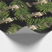 Black Nutcracker Soldier Green Spruce Geschenkpapier (Ecke)
