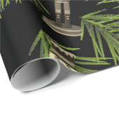 Black Nutcracker Soldier Green Spruce Geschenkpapier (Rolleneckpunkt)
