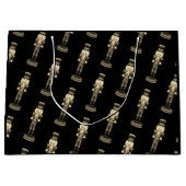 Black Nutcracker Soldier Weihnachten | Große Geschenktüte (Vorderseite)