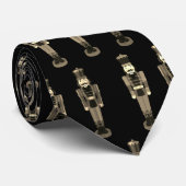 Black Nutcracker Soldier Weihnachts-Krawatte Krawatte (Gerollt)