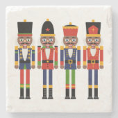 Black Nutcracker Stone Untersetzer (Vorderseite)