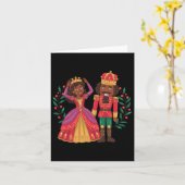 Black Nutcracker Sugar Plum Fairy Kwanzaa African Karte (Gelbe Blume)