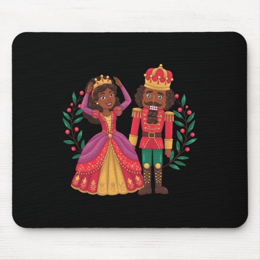 Black Nutcracker Sugar Plum Fairy Kwanzaa African Mousepad (Vorne)
