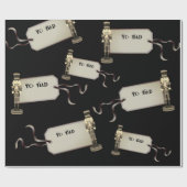 Black Nutcracker to Vater Weihnachtswrackpapier Geschenkpapier (Flach)