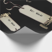 Black Nutcracker to Vater Weihnachtswrackpapier Geschenkpapier (Ecke)